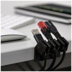 Goobay Cable Management Strip - Organize Your Cables Effortlessly for a Neat and Tidy Space - 4040849704338
